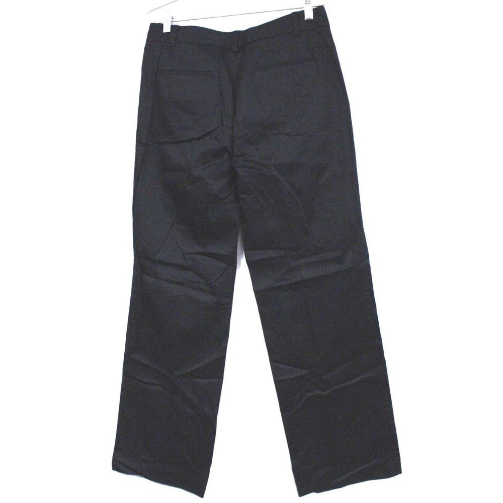 DKNY Black Womens Dress Pants Flat Front Straight Leg Size 8 NWT $225 32/34 - Picture 4 of 4